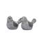 13" Gray Stone Country Bird Garden Sculpture Set